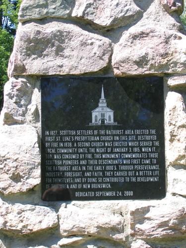Scottish cairn at the entrance to the cemetery, dedicated by Joyce (Moody) Newburg and Anne Dunn; City of Bathurst