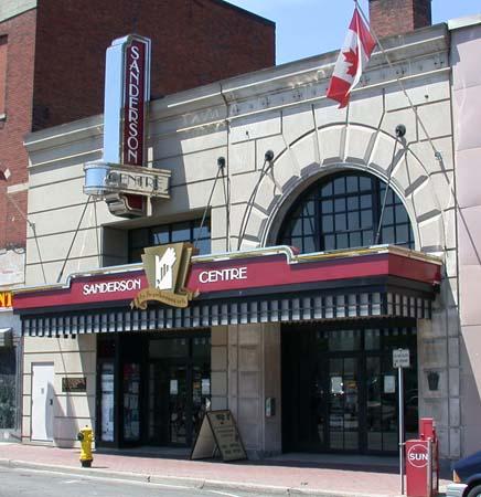 South facing façade depicting the monumental arched entranceway, 2004.; Department of Planning, City of Brantford, 2004.