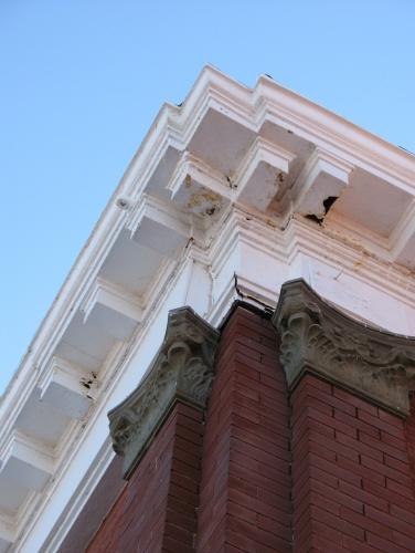 Showing entablature detail; Wyatt Heritage Properties, 2008