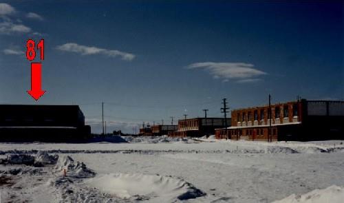 View of Hangar 81, showing its relationship with the four remaining hangars, 1995.; Ministère de la Défense nationale / Department of National Defence, 1995.
