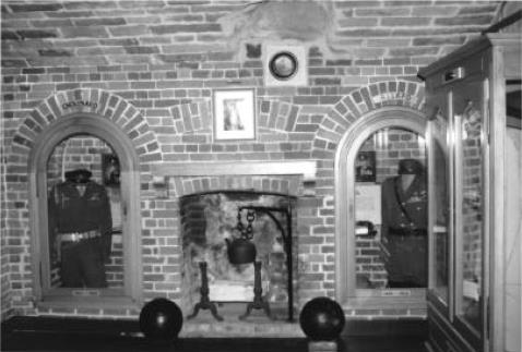 Interior view of Building No. 10, showing the simple geometric surfaces of the walls, the vaults and hearths lined with brick, 1991.; Department of Humanitarian Affairs / Département des affaires humanitaires, Rhona Godspeed, 1990.