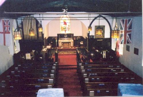 Christ Church interior from balcony 1998; OHT, 1998