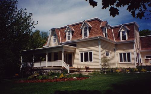 View of the house taken from driveway; Rothesay Living Museum