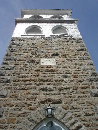 detailed view of Manotick United Church tower; RHI 2006
