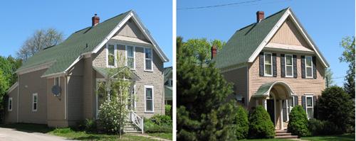 Front view of both buildings from the south; Town of Sussex