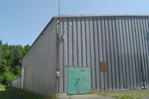 Side view of the Madawaska Regional Exhibition Building; Madawaska Historical Society