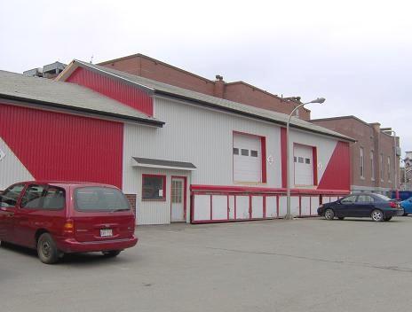 Image of the attached warehouse of the store, taken from the parking lot; Madawaska Historical Society