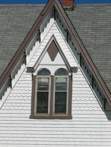 Detail of Gothic window and shingle patterns; Province of PEI, Carter Jeffery, 2008