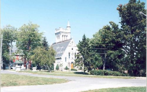 Church of the Good Thief from the southwest showing the 1895 rectory- 1996; OHT