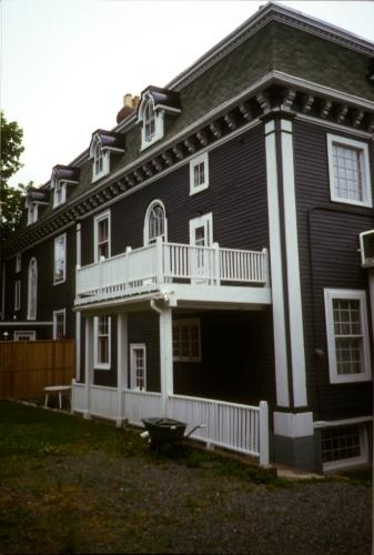 View of rear facade, 3 Park Place, St. John's, NL.  Photo taken 1990s.; HNFL 2007