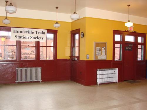 Interior of the Huntsville CNR Station showing the waiting room; OHT, 2006