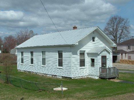 The station is now a private residence moved to this location circa 1900; McAdam Historical Restoration Committee