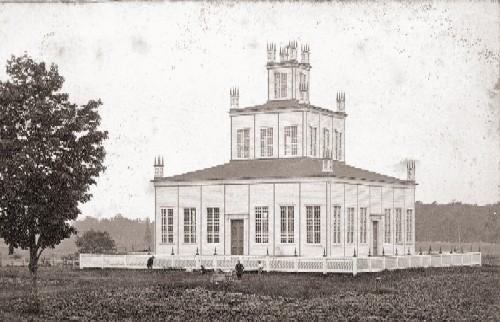 View of the temple from the north-east; Sharon Temple Museum Society