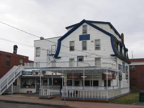Side view with additional buildings and enterprises added through the years; City of Bathurst