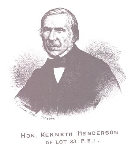 Engraving of Hon. Kenneth Henderson (1811-1893); Meacham's Illustrated Historical Atlas of PEI, 1880