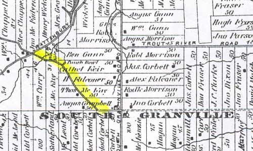 Highlighted section with heritage designation; Meacham's Illustrated Historical Atlas of PEI, 1880