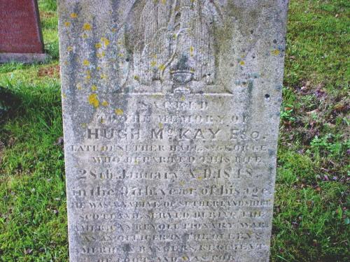 Tombstone of Col. Hugh McKay; Town of St. George