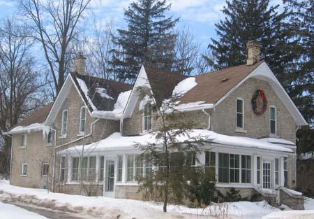 Northwest view of the rear addition, matching the original structure in height and style, 2007.; Lindsay Benjamin, 2007.