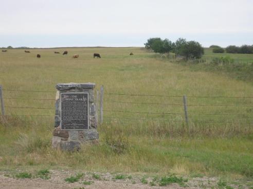 View of the Bone Trail featuring the historic marker, 2008.; Winkel, 2008.