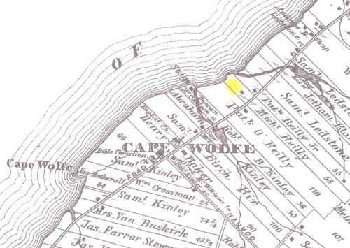 Showing location of cemetery on Reilly property; Meacham's Illustrated Historical Atlas of PEI, 1880