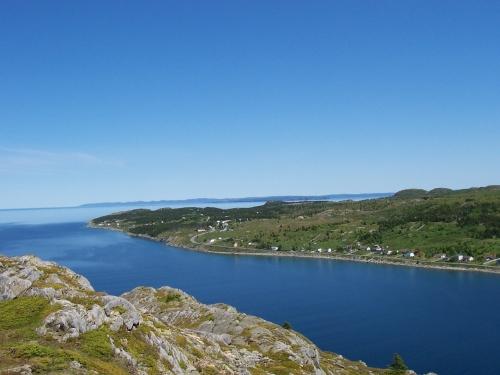 Photo taken 2005, at Cupids highest point. View showing what would have been seen from the Old Lighthouse - taken from above.; Deborah O'Rielly/ HFNL 2008