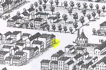 Showing house on corner of Prince and Fitzroy; Panoramic View of Charlottetown, 1878
