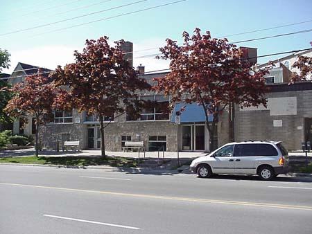 Featured to the left is the rough coursed limestone rear elevation.; City of Guelph, 2005.