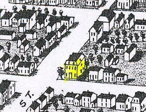 Showing house on corner of Fitzroy and Cumberland; Panoramic View of Charlottetown, 1878