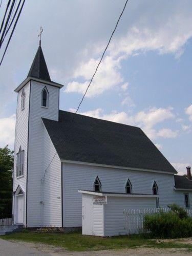 Front elevation with east profile, St. George's Anglican Church, East River, Nova Scotia, 2007.; Heritage Division, Nova Scotia Department of Tourism, Culture and Heritage, 2007