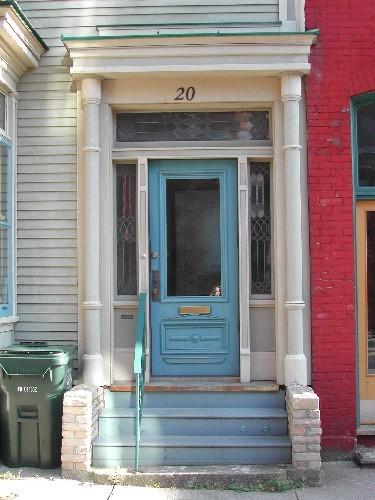 This photograph shows the entrance to the building, 2005; City of Saint John