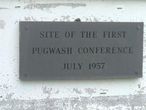 First Pugwash Conference Plaque, Acadia Lodge, Pugwash, NS, 2007.; Heritage Division, NS Dept. of Tourism, Culture and Heritage, 2007