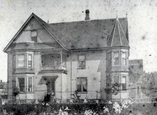Showing original house, c. 1900; MacNaught Archives Acc. 018.233