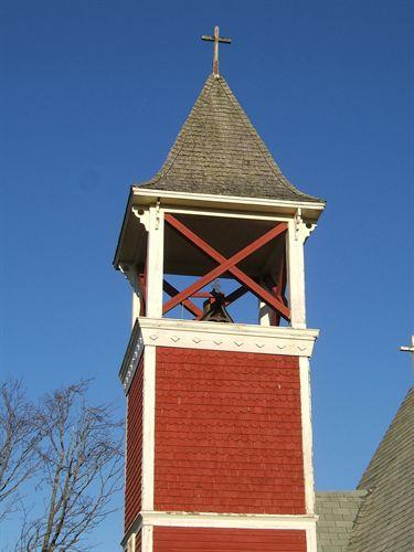 Detail view of the bell tower of the Church of Good Shepherd, Tidnish Cross Roads, NS, 2009.; Heritage Division, NS Dept of Tourism, Culture and Heritage, 2009