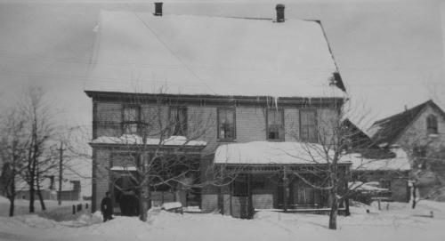 Showing front elevation with verandah, c. 1900; Therese Mair Collection