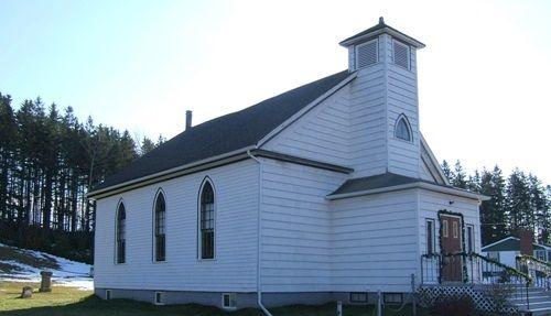 Front and side elevations of the Wentworth United Baptist Church, Wentworth, NS, 2009.; Heritage Division, NS Dept of Tourism, Culture and Heritage, 2009