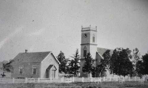 Showing glebe school near Holy Trinity Church; PEI PARO Acc. 2841/44