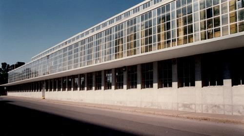 View of the foyer of the National Printing Bureau, showing the high quality interior finishes and detailing including the polished slabs of Portland stone laid in a grid, 1994.; Parks Canada Agency / Agence Parcs Canada, S. Ricketts, 1994.