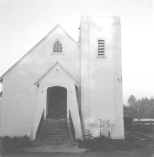 Historic view of Fleetwood Memorial United Church, 1959; City of Surrey, 2007