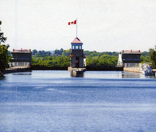 View of the Peterborough Lift Lock National Historic Site of Canada, 2012.; Parks Canada Agency / Agence Parcs Canada, 2012.