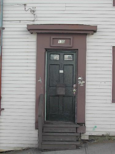 This photograph shows the entrance to the building, 2005; City of Saint John