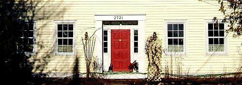Detail of front entrance, Trueman House, Truemanville, NS, 2009.; Heritage Division, NS Dept of Tourism, Culture and Heritage, 2009