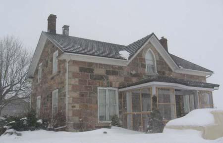 South façade-depicting the gabled roof and windows typical of the Scottish Gothic style, 2007.; Lindsay Benjamin, 2007.