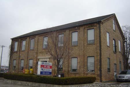 View of the north and west elevations of the J. E. Seagram Distillery Administration Building, 2007.; Lindsay Benjamin, 2007.