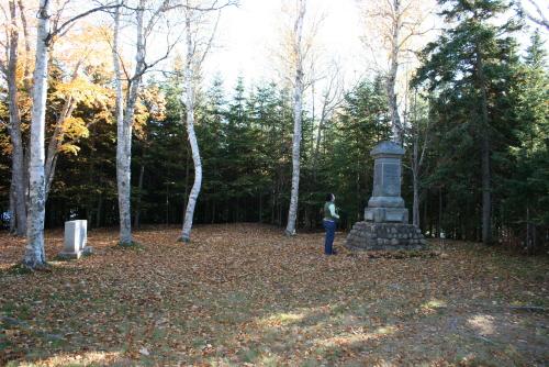 Showing context of cemetery in a clearing; Donna Collings, 2007