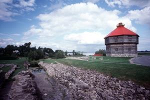 View of Coteau-du-lac, showing the vestiges of the canal, 1982.; Parks Canada Agency / Agence Parcs Canada, S. Mackenzie, 1982.