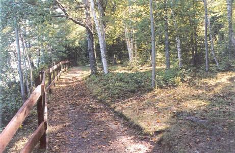 View showing the pathway at Wilsons Point, 1999.; Agence Parcs Canada / Parks Canada Agency, Ian Doull, 1999.