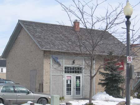 This photo depicts the simple design of the building, which bares no elaborate features, 2007.; Lindsay Benjamin, 2007.