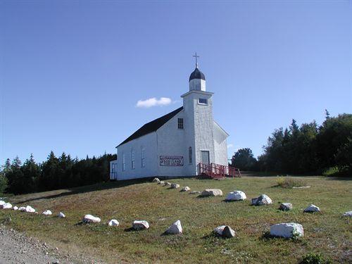 West view of Saint Margaret of Scotland Catholic Church, River Denys Mountain, Nova Scotia, 2002.; Inverness County Heritage Advisory Committe, 2002