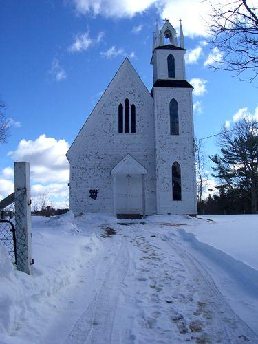 Front elevation and cemetery, All Saints Anglican Church,  Leminster, NS, 2009.; Heritage Division, Dept. of Tourism, Culture and Heritage, 2009.