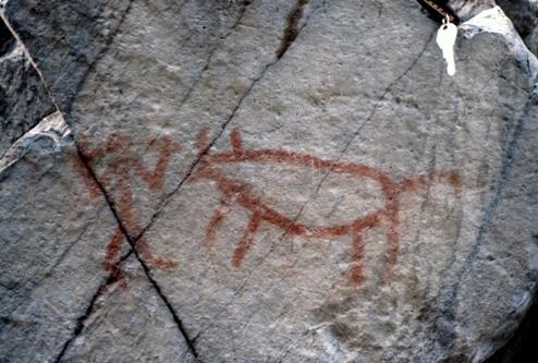 Zephyr Creek Pictographs, near Longview (date unknown); Alberta Culture and Community Spirit - Royal Alberta Museum,date unknown